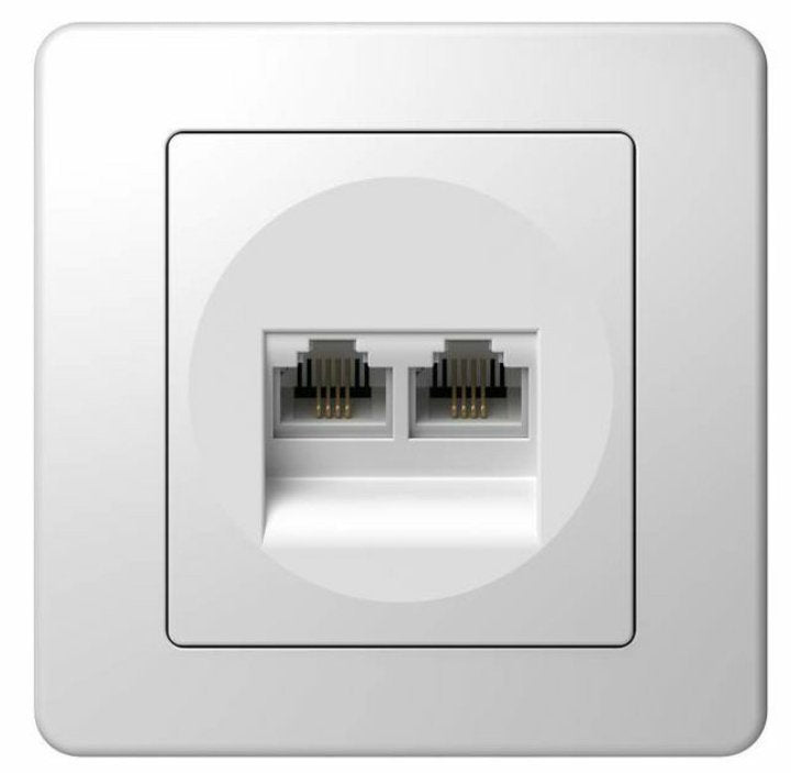 EAN 3831006971325 - TEM KE38PW toma de corriente 2 x RJ-11 Blanco imagen 1