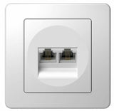 EAN 3831006971325 - TEM KE38PW toma de corriente 2 x RJ-11 Blanco imagen 1