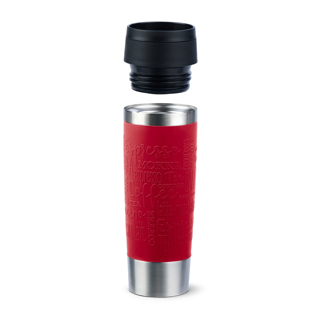 Emsa Travel Mug Taza Térmica Classic Grande Rojo Oscuro/Acero Inoxidable, 0,5 Litros N2022200