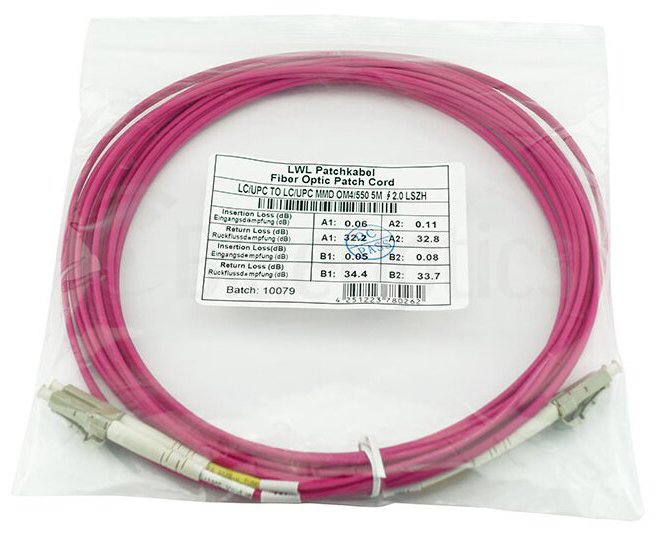 Blueoptics Lwl Cable De Red Lc / Lc Mm Om4 Magenta 15,0m