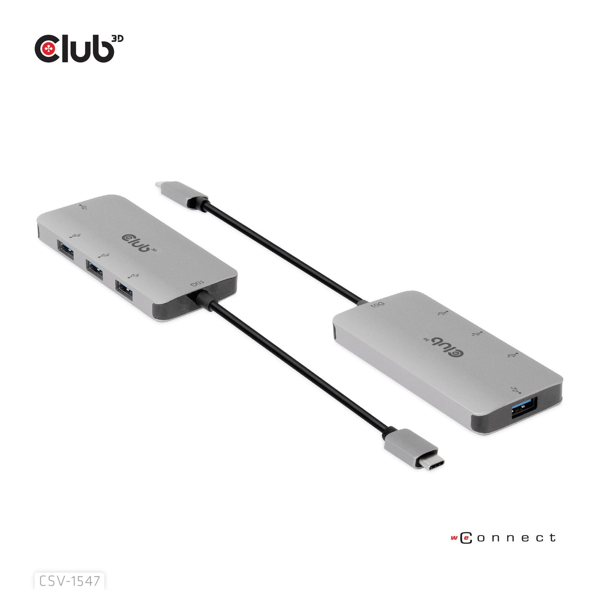 EAN 8719214472375 - CLUB3D CSV-1547 hub de interfaz USB 3.2 Gen 2 (3.1 Gen 2) Type-C 10000 Mbit/s Negro, Plata imagen 2