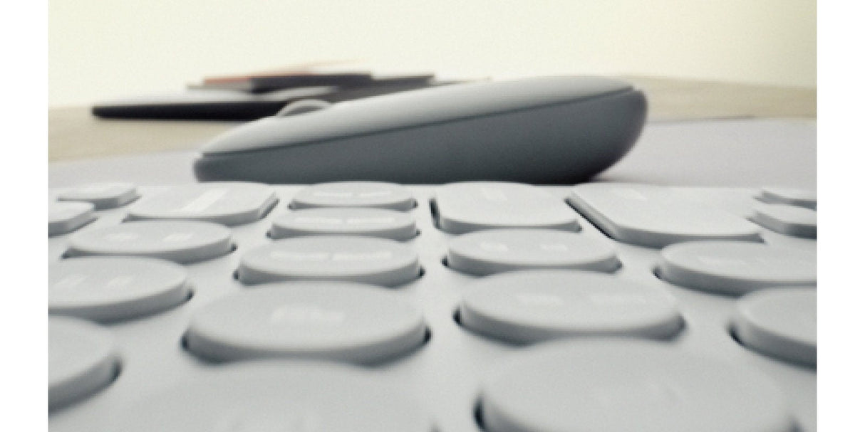 Teclado Inglés Logitech Pebble Keys 2 K380s Rf Wireless + Bluetooth Qwerty Internacional De Ee.Uu. Rosa