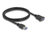 Delock 80486 Cable Usb 5 Gbps Usb Tipo-A Macho A Usb Tipo-A Hembra Para Instalación 1 M Negro