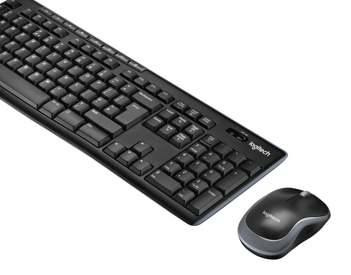 Teclado Italiano Logitech Wireless Combo Mk270 Ratón Incluido Usb Qwerty Negro