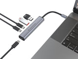 Conceptronic 4-1 Dock Usb-C->2xusb-C 2xusb-A 100wpd Gr