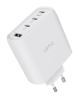 Cargador De Pared Gan Trust Maxo 65w 26068 3xusb Tipo-C 1xusb Incluye Cable Usb Tipo-C 65w