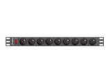 EAN 5901969421620 - Lanberg PDU-09E-0300-BK unidad de distribución de energía (PDU) 9 salidas AC 1U Negro imagen 1