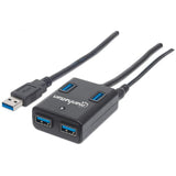 EAN 0766623162302 - Manhattan 162302 hub de interfaz USB 3.2 Gen 1 (3.1 Gen 1) Type-A 5000 Mbit/s Negro imagen 1