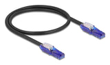 Delock Rj45 Netzwerkcable Cat.6 Utp Mit 180° Winkelbaren Steckern Schwarz 0,5 M