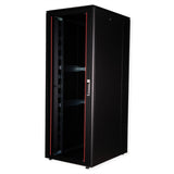 Roline 19-Zoll Netzwerkschrank Pro 42 He, 800x1000 Bxt Glastr Schwarz