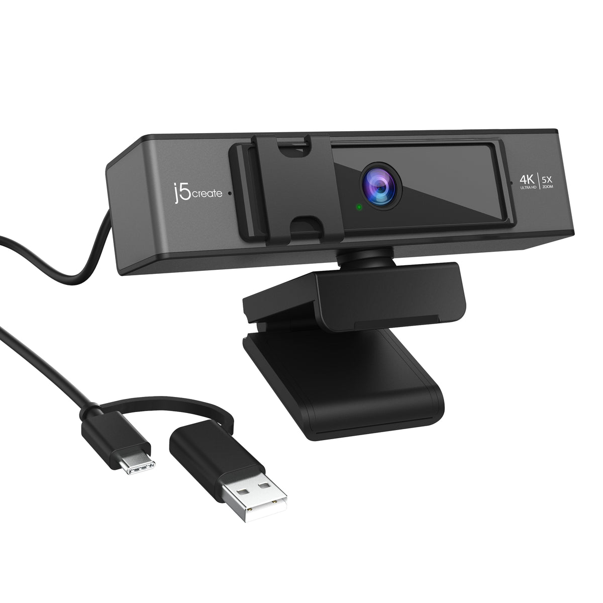 J5create Jvcu435-N Cámara Web Usb 4k Ultra Hd Con Control Remoto Con Zoom Digital De 5x