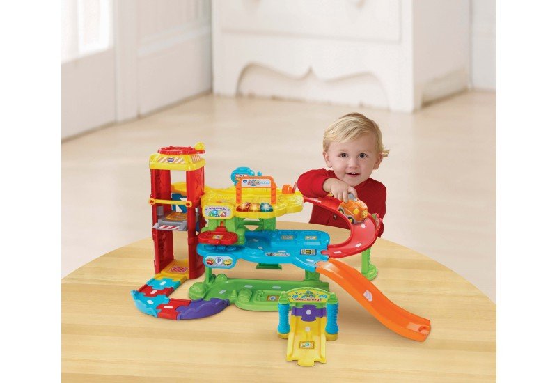 Vtech Hace Velocistas Para Bebés - Estacionamiento, Construcción De Juegos Con Múltiples Cuores 80-180004
