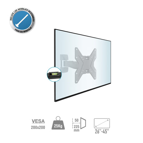 EAN 8436034260813 - TM Electron TMSLC282 soporte para TV 114,3 cm (45") Negro imagen 2