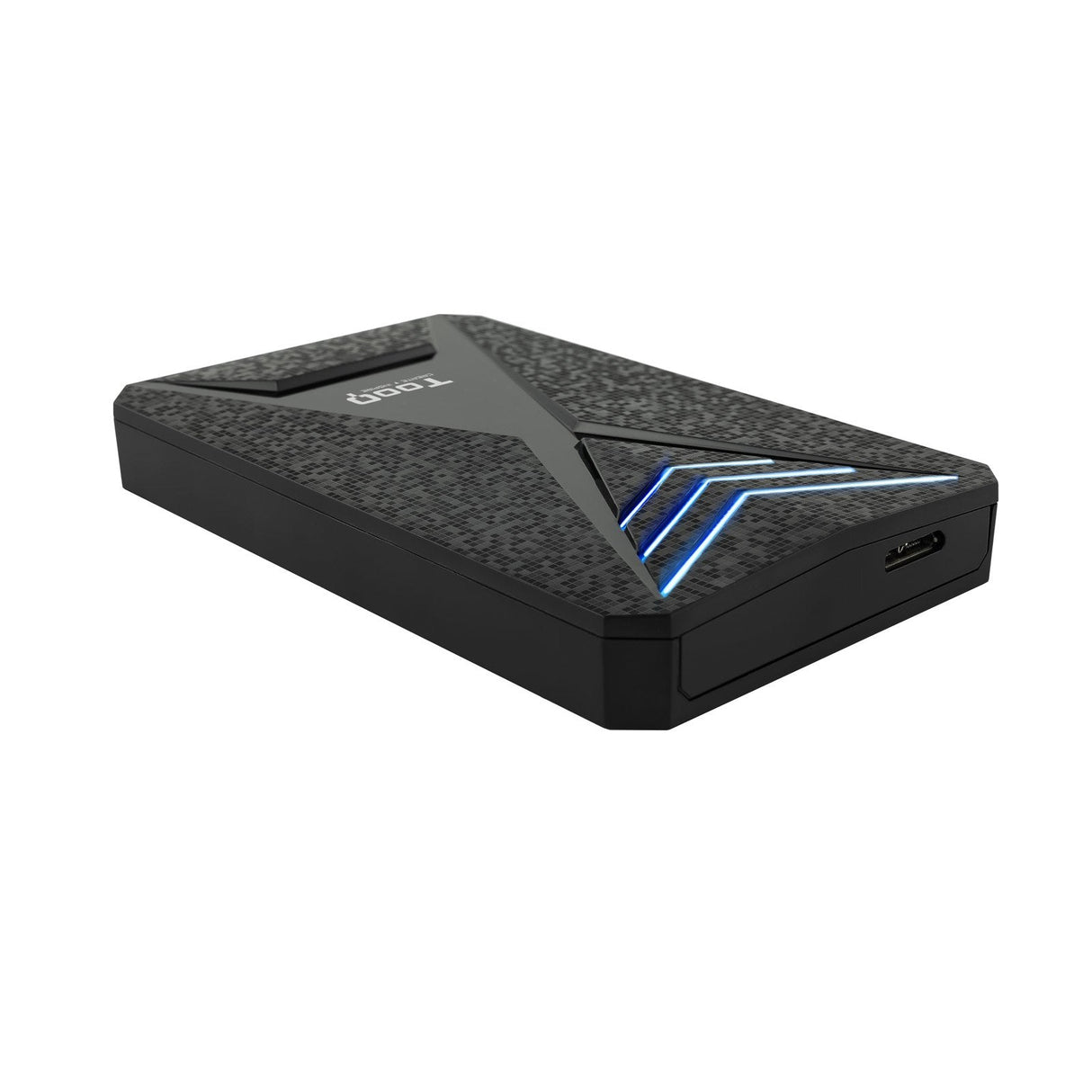 Tooq Carcasa Externa Gaming Hdd/Sdd 2.5" Hasta 9.5mm Sata Usb 3.0/3.1 Gen 1 - Iluminacion Led Azul - Sin Tornillos -