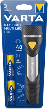 Varta Day Light Multi Led F20 Linterna De Mano Negro, Plata, Amarillo  2aa