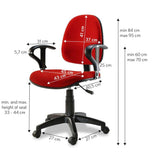Techly Ica-Ct Mc04re Silla De Oficina Roja