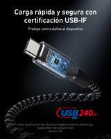 Cable Anker Prime Usb-C To Usb-C Cable (3ft 240w Upcycled-Braided)