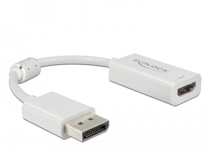 Delock Displayport 1.4 Adaptador A Hdmi 4k 60 Hz Con Hdr Funktion Passiv Blanco