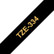 EAN 4977766685702 - Brother TZE-334 cinta para impresora de etiquetas Oro sobre negro imagen 1
