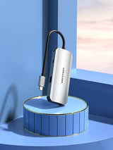Hub Usb Tipo-C Vention Tnahb 4xusb 1xmicrousb Pd