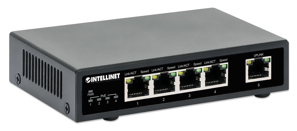 EAN 0766623561839 - Intellinet 561839 switch Gigabit Ethernet (10/100/1000) Energía sobre Ethernet (PoE) Negro imagen 2