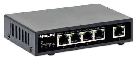 EAN 0766623561839 - Intellinet 561839 switch Gigabit Ethernet (10/100/1000) Energía sobre Ethernet (PoE) Negro imagen 2