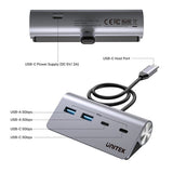 EAN 4894160058546 - UNITEK H1337AGY01 hub de interfaz USB 3.2 Gen 1 (3.1 Gen 1) Type-C 5000 Mbit/s Gris imagen 5