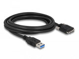 Delock Usb 5 Gbps Cable Typ-A Stecker Zu Typ Micro-B Stecker Mit Schrauben 3 M