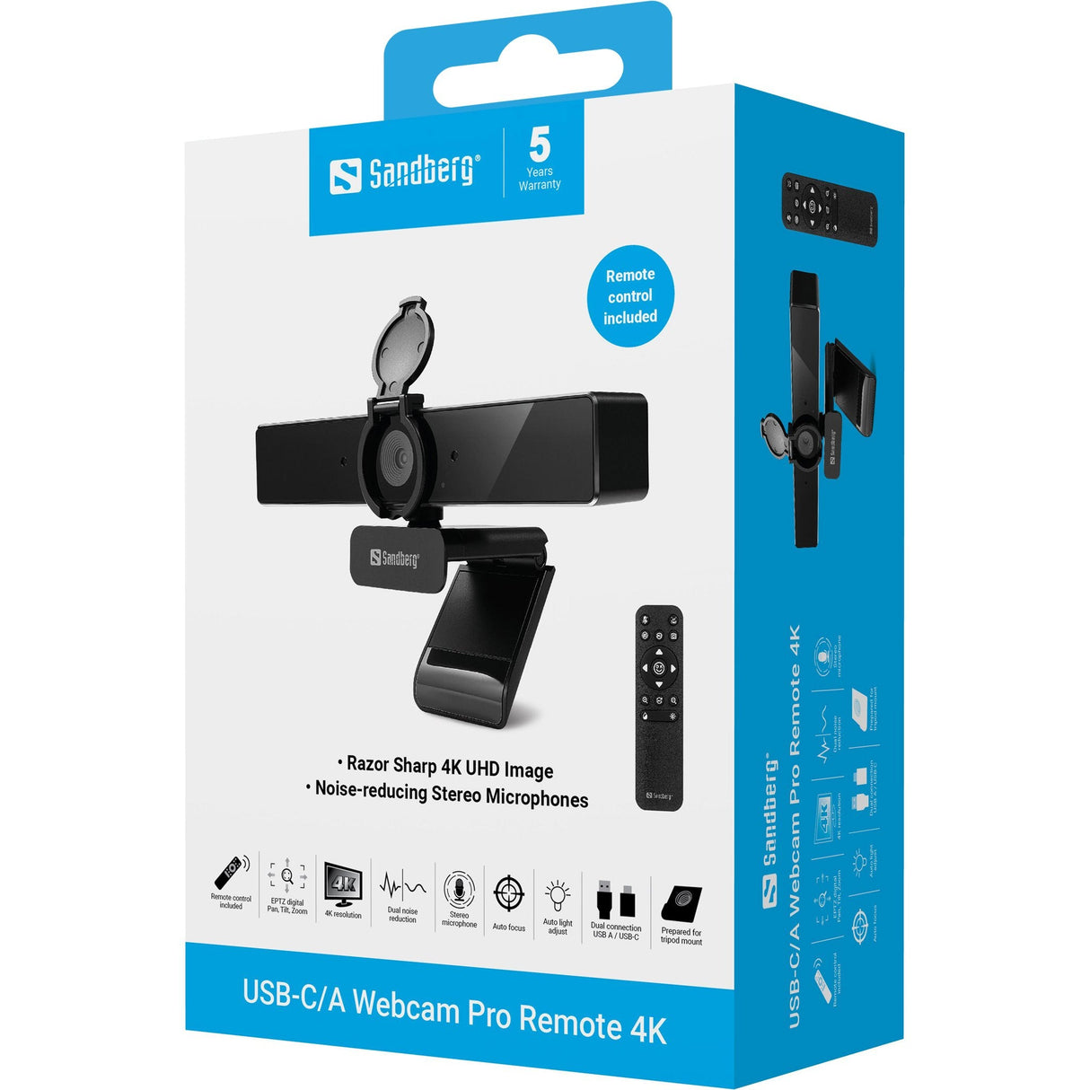 Usb-C/A Webcam Pro Remote 4k