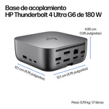 EAN 5715063797105 - HP Thunderbolt 4 Ultra 180W G6 Dock Alámbrico Gris imagen 6