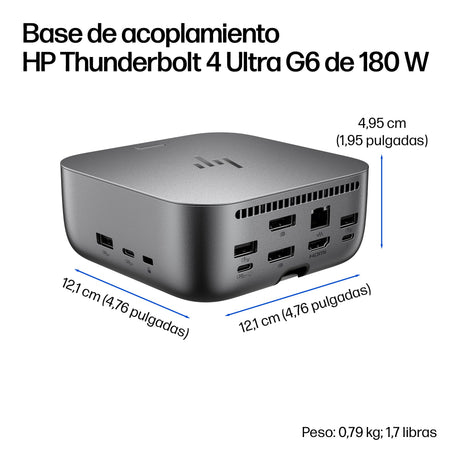 EAN 5715063797105 - HP Thunderbolt 4 Ultra 180W G6 Dock Alámbrico Gris imagen 6