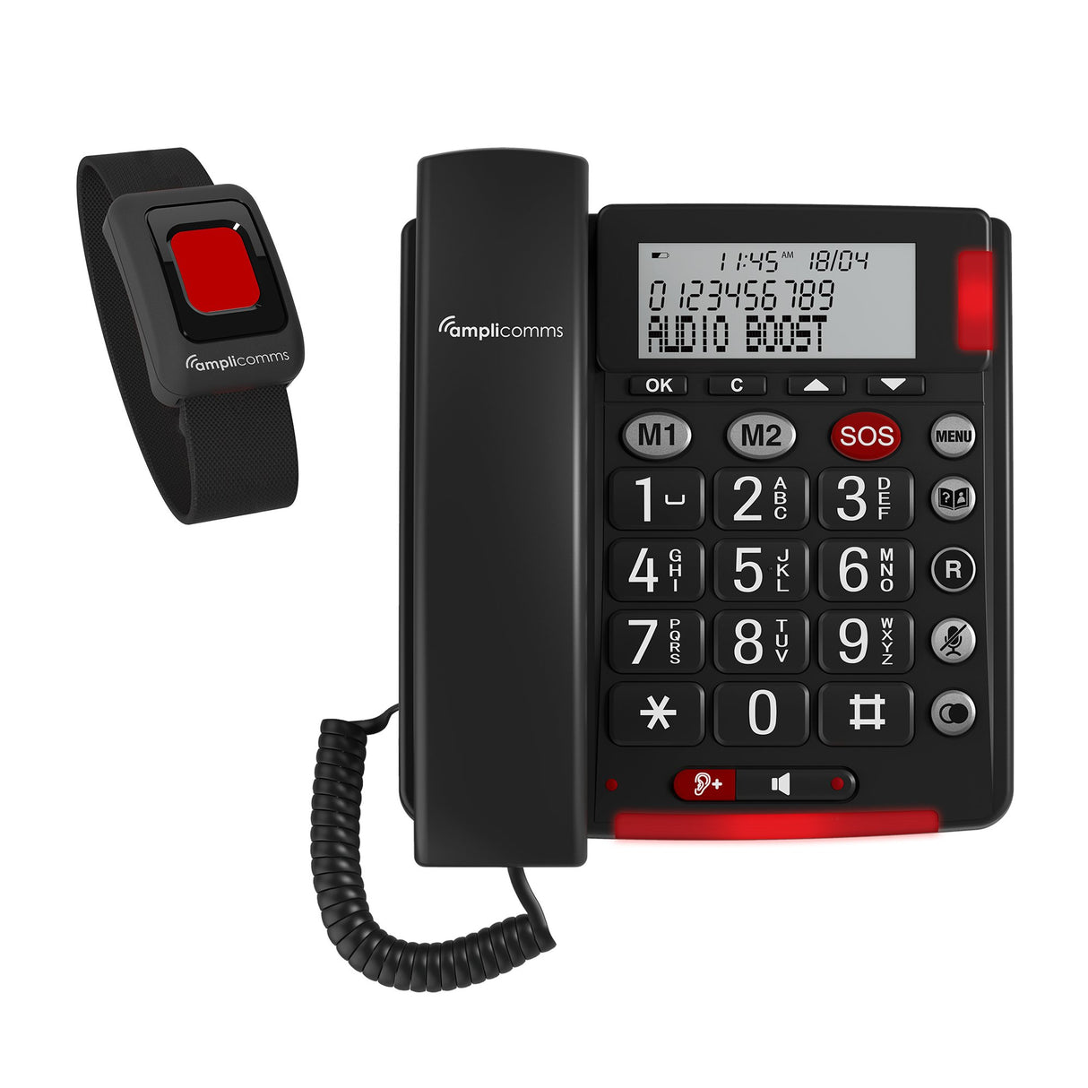 EAN 3700601424096 - amplicomms BigTel 50 Alarm Plus Teléfono analógico Identificador de llamadas Gris Oscuro imagen 1