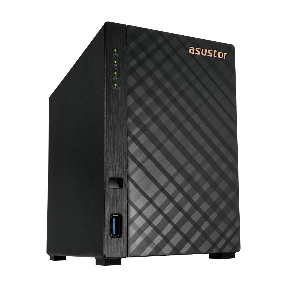 Nas Asustor 2 Bay Realtek Rtd1619b, Quad Core 1.7 Ghz 1gbe Port 1gb Ddr4 Usb 3.2
