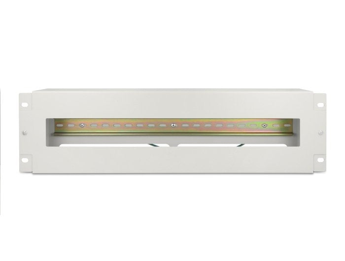 Delock 67034 Regleta De Disyuntores De 19? Con Tapa Y Carril Din 3u Gris Metal