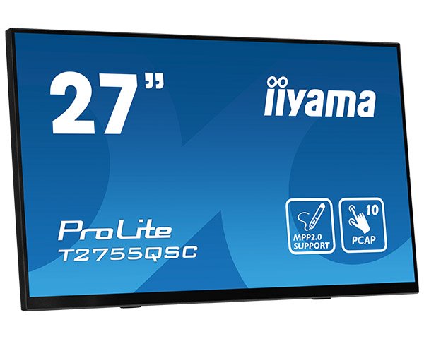 Monitor Iiyama  27" T2755qsc-B1 16:9 M-Touch Hdmi+Dp Ips Retail