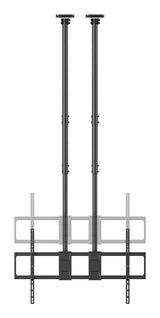 Aisens Soporte De Techo Pro Inclinable, Extensible Y Nivelable Para Monitor/Tv 120kg De 60-120, Negro