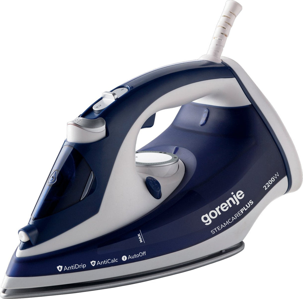 Gorenje Sih2200blc Steam Iron, 2200 W, Water Tank Capacity 280 Ml, Continuous Steam 30 G Min, Blue White, Auto Power Off