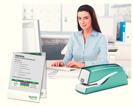 Leitz Elektrohefter Nexxt Series Wow 5566 Eisblau-Metallic