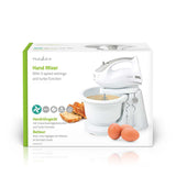 Nedis Batidora Mezcladora Bol Giratorio 2lt  200 W  5 Ajustes Velocidad Funcion Turbo Blanco/Gris