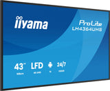 Iiyama Lh4364uhs-B1ag  Pantalla Plana Para Señalización Digital 109,2 Cm (43") Led Wifi 500 Cd / M² 4k Ultra Hd Negro