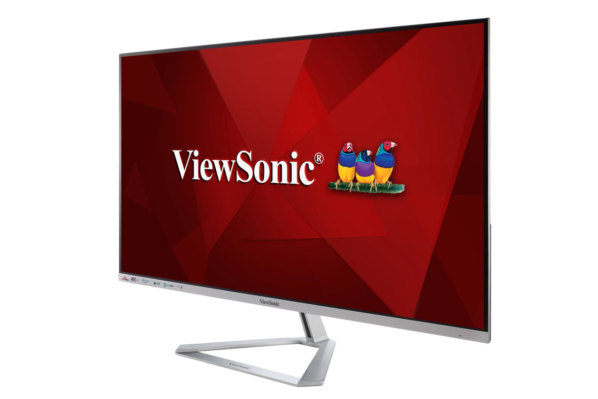Monitor Viewsonic 32" Vx3276-4k-Mhd Plata 2xhdmi/Dp/M-Dp/3840x2160/4ms/Vesa 100/Altavoces Vx3276-4k-Mhd