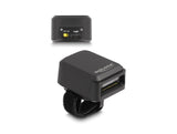 Delock 90610 Escáner De Código De Barras De Anillo 1d Y 2d Con 2,4 Ghz O Bluetooth (2 Piezas) + Estación De Carga