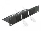 Delock 10? Cablemanagement Bürstenleiste Mit Cableabfangplatte 1 He Schwarz