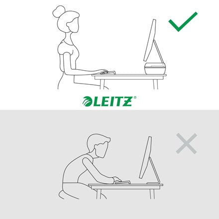 Leitz Soporte Para Monitor Ergo Gris Oscuro