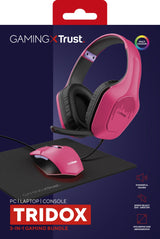 Auriculares  Trust Gxt 790 Alámbrico  Juego Negro, Rosa