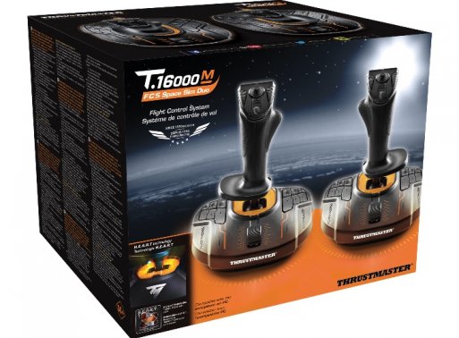 Thrustmaster T.16000m Fcs Space Sim Duo Palanca De Mando Pc Negro, Naranja