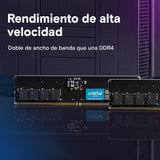 Memoria Crucial Ddr5-5600 Kit 128gb 2x64gb  Cl46 (16gbit)