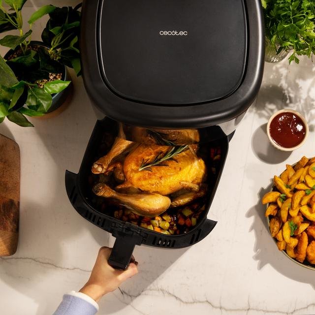 EAN 8435484049931 - Cecotec Cecofry Bombastik 6000 Full Sencillo 6 L Independiente 1700 W Freidora de aire caliente Negro imagen 5