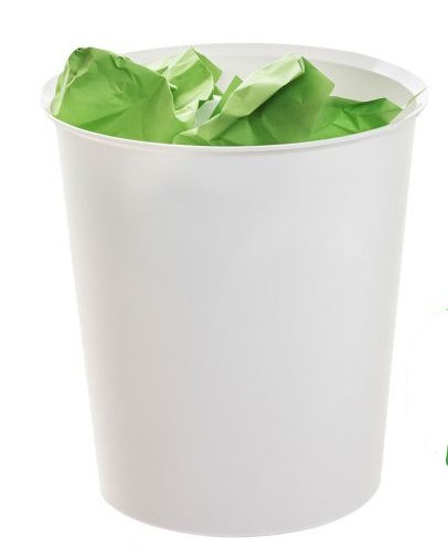 Archivo 2000 Papelera Ecogreen 18 Litros 240x310mm Reciclado Blanco Pastel