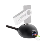 Inline® Usb 3.2 Cable Type A Macho A A Hembra + Power With Stand Black 3m